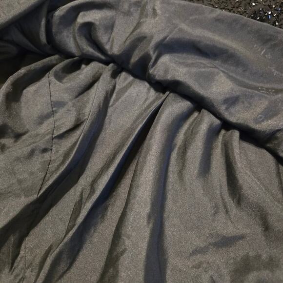 Chaudry Silk Beaded Gown black tie Elegant Whimsigoth Dark Feminine Fairy Grunge - Picture 8 of 16